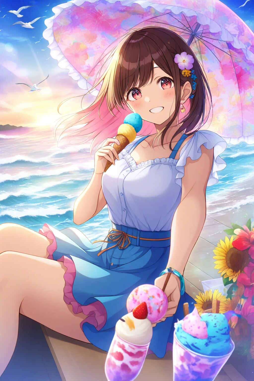 夏色不思議空間 | の人気AIイラスト・グラビア