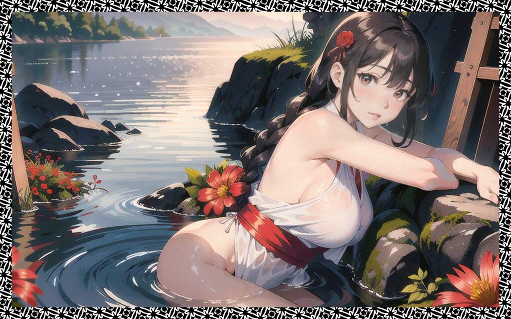 巨乳巫女　big breasted shrine maiden
