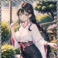 巨乳巫女　big breasted shrine maiden 2枚目