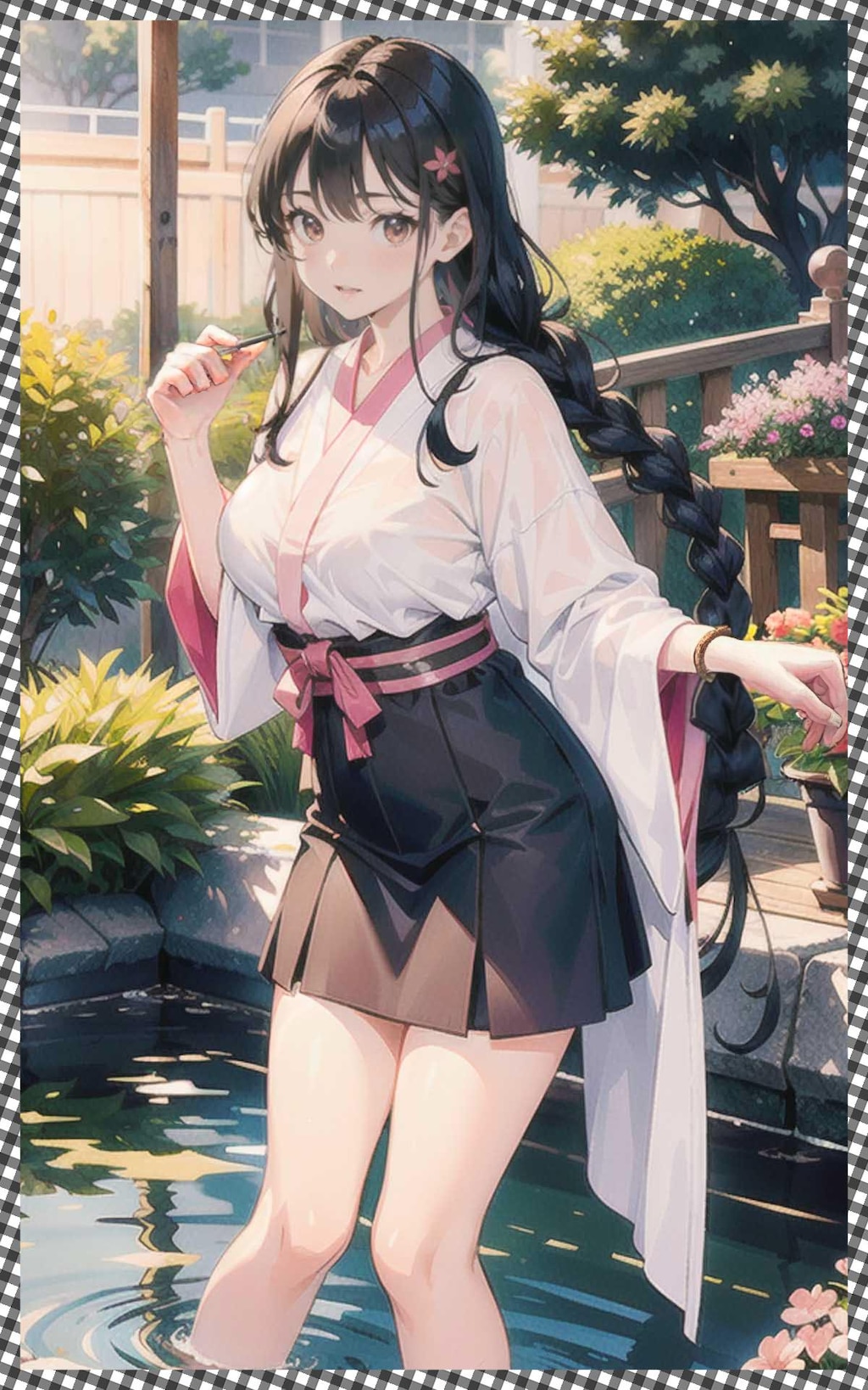 巨乳巫女　big breasted shrine maiden