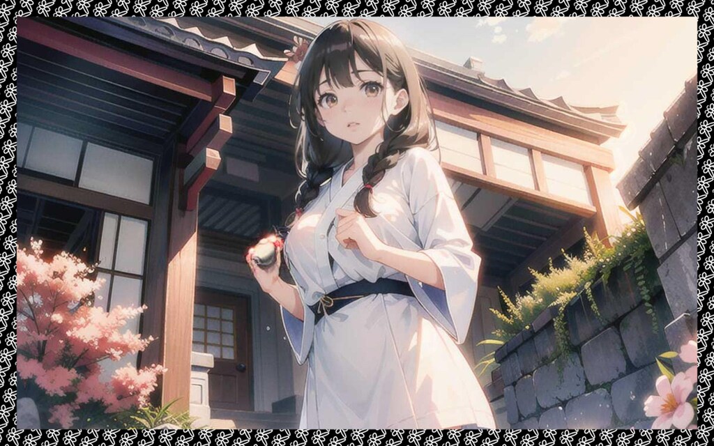 巨乳巫女　big breasted shrine maiden