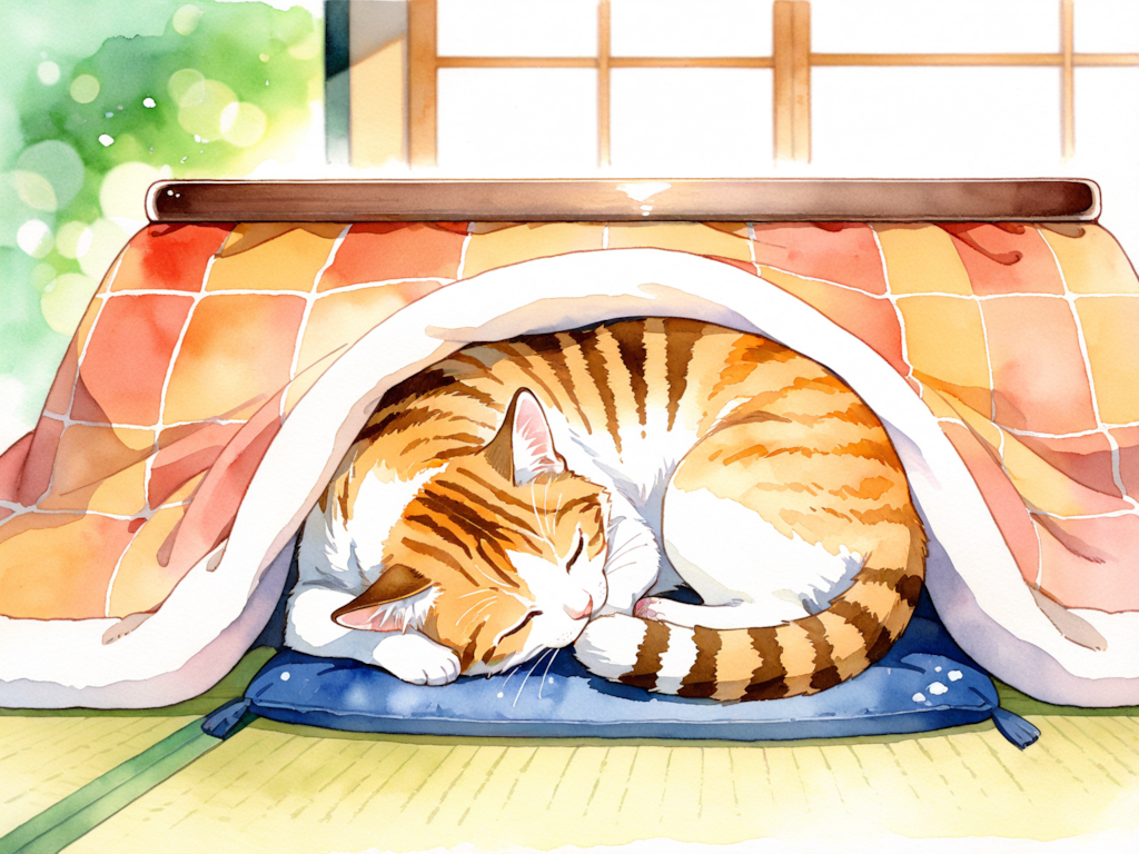 冬のねこの風景