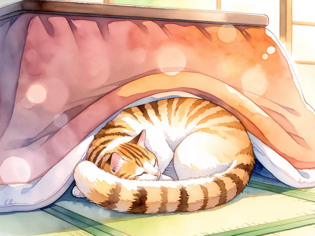 冬のねこの風景