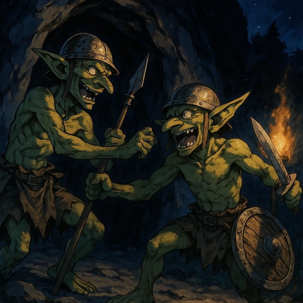 ふざける見張りゴブリン