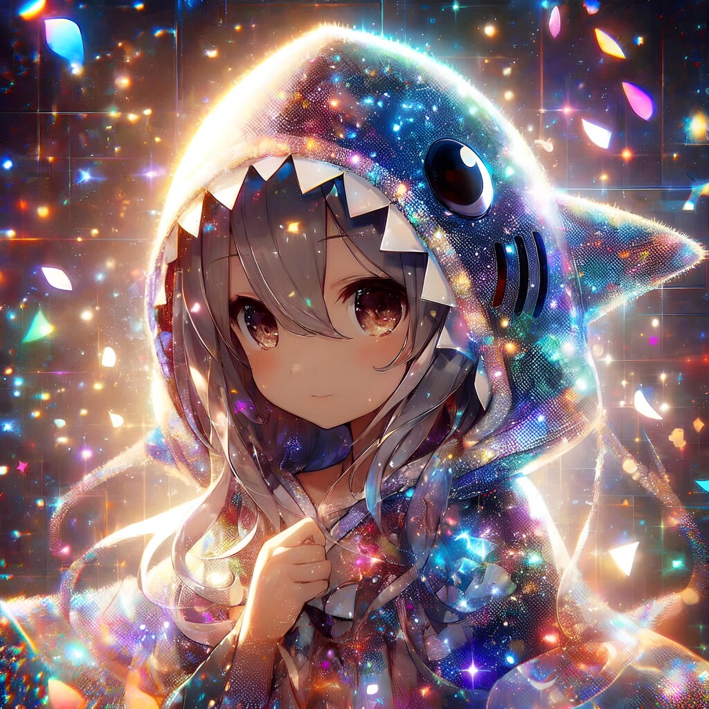 カラフルなサメ