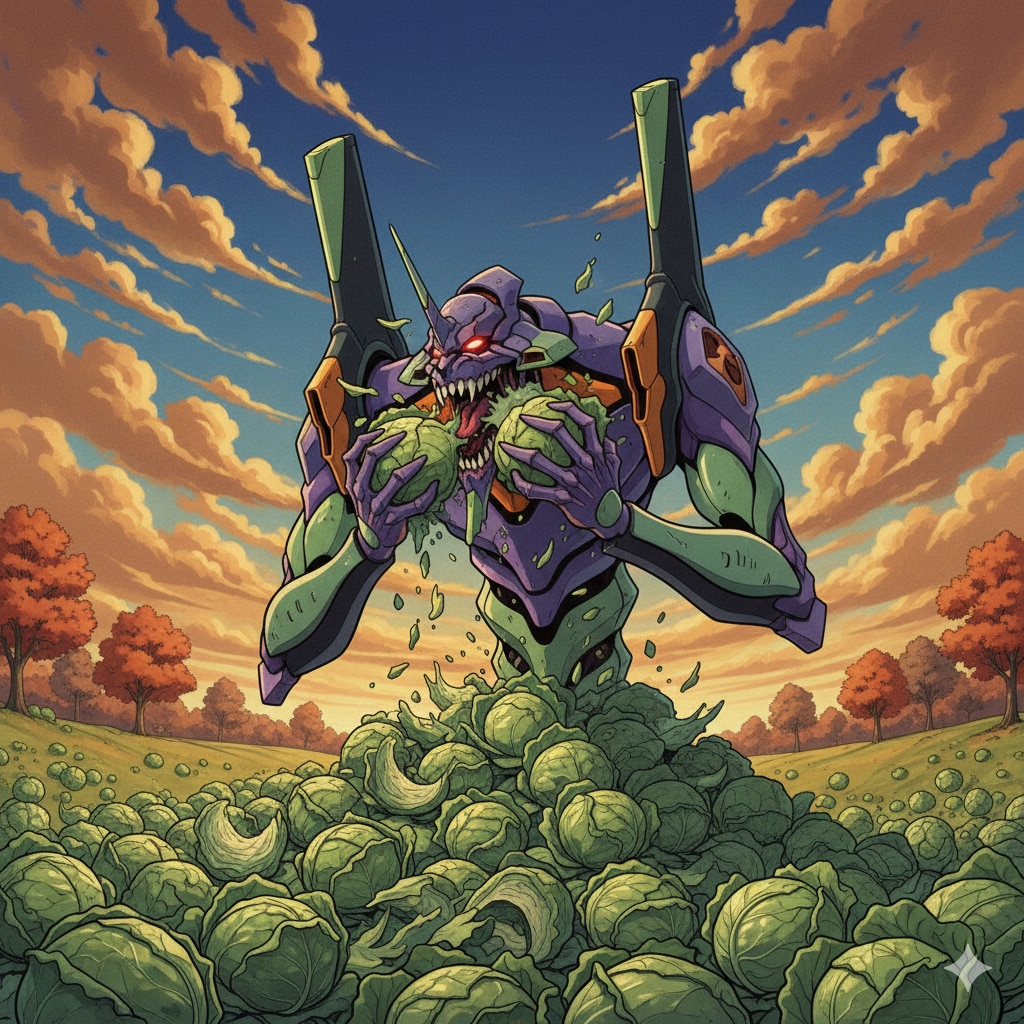 【大食】カボチャとキャベツを食ってる！