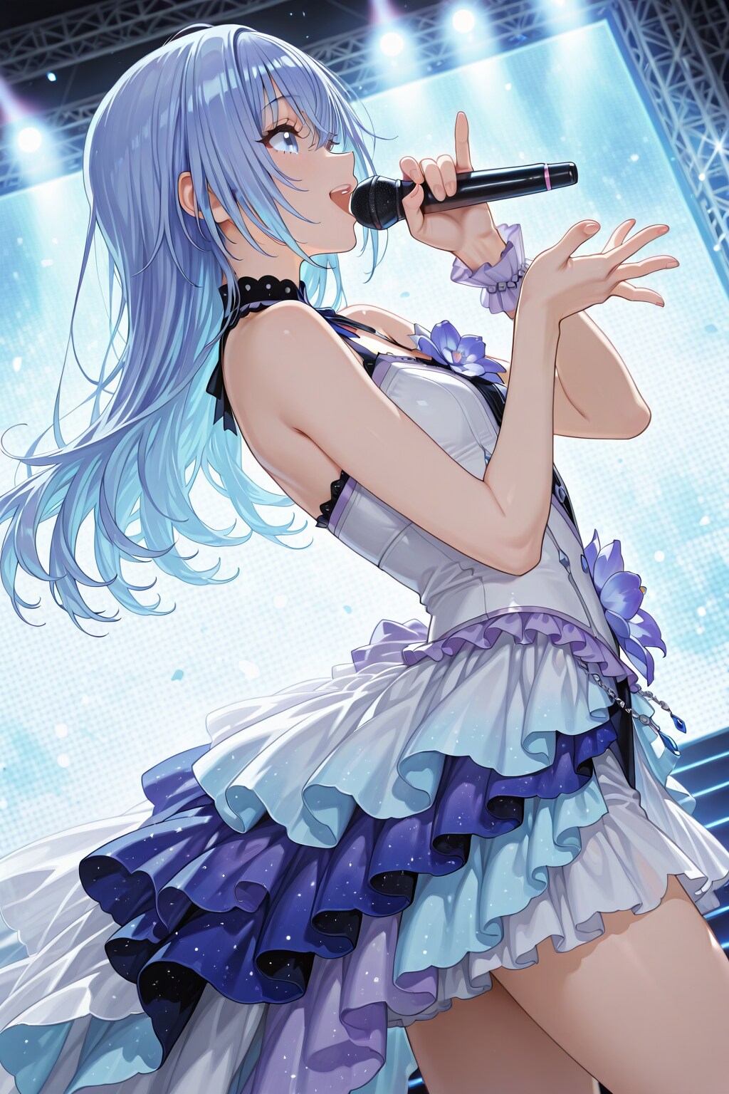 【コンサート】鈴木羽奈ちゃん　新作衣装 Ver.02　by #ECHIDNA | の人気AIイラスト・グラビア