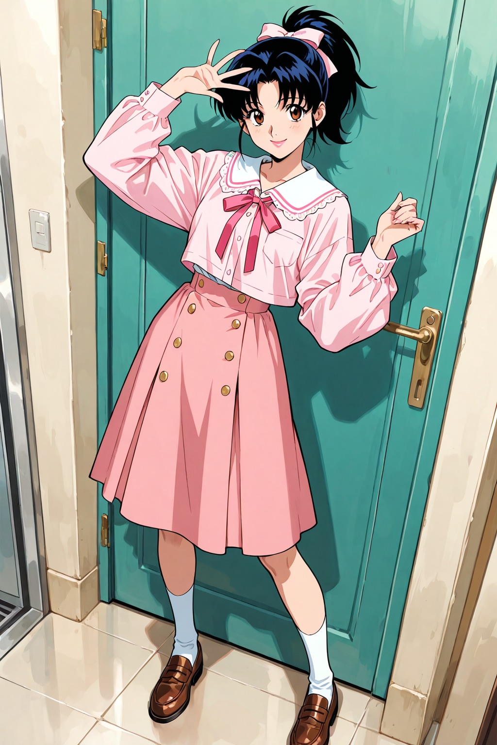 うちの子2000年代アニメ風　桃花