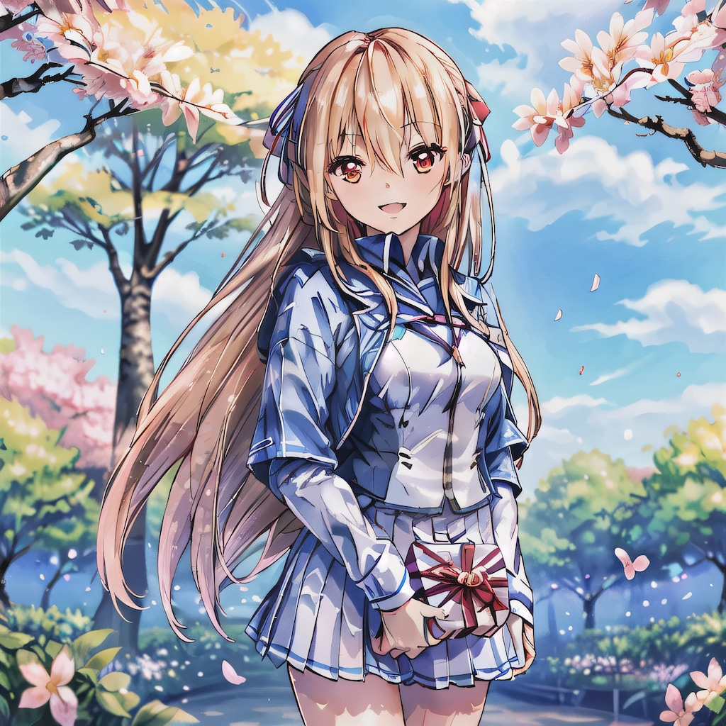 金髪ロングでブレザーの少女１４