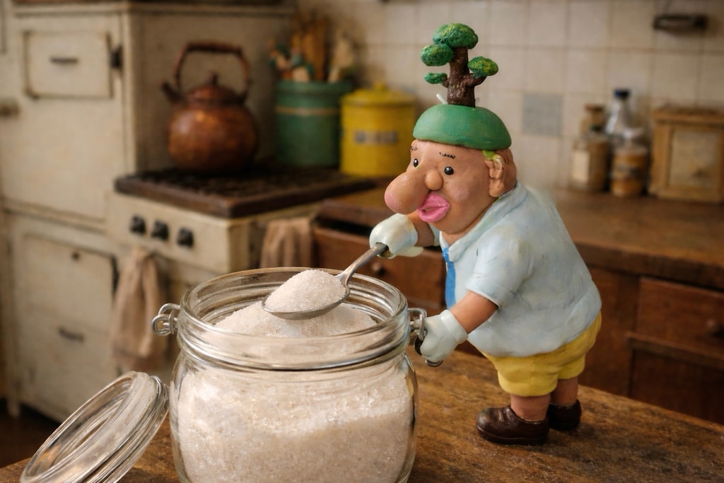 お砂糖を盗む小さいおじさん