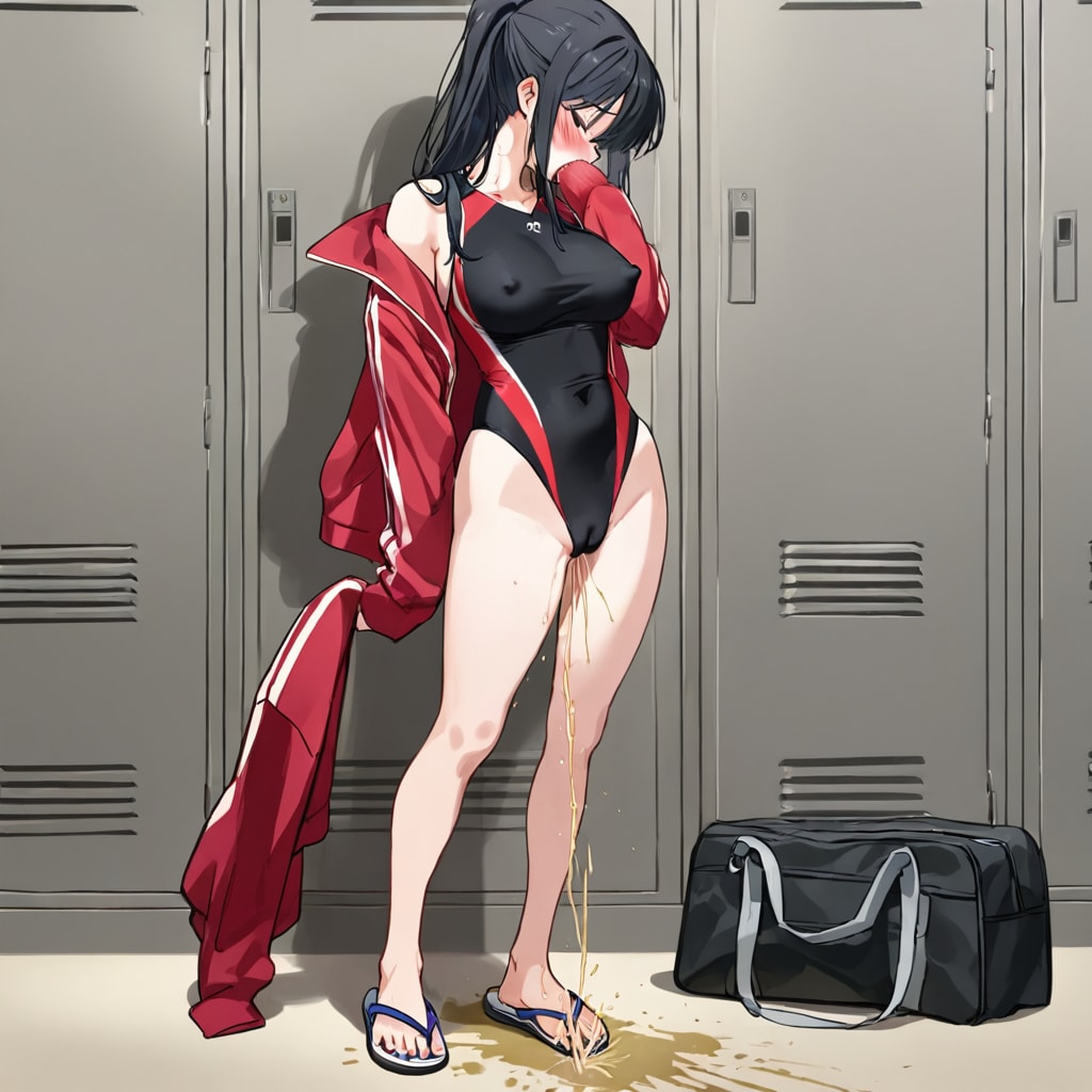 【番外編】ロッカーでおしっこをする競泳水着の少女