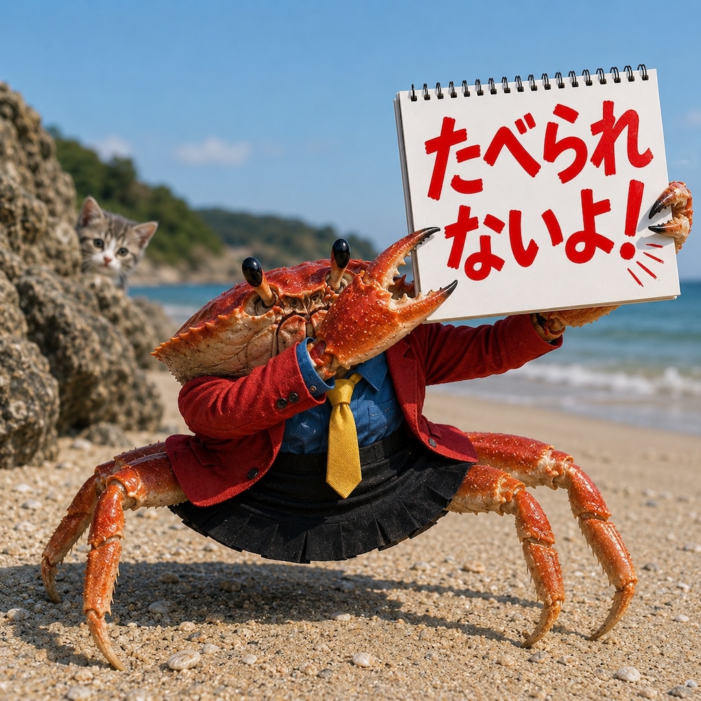 たべられないよ❗️🦀