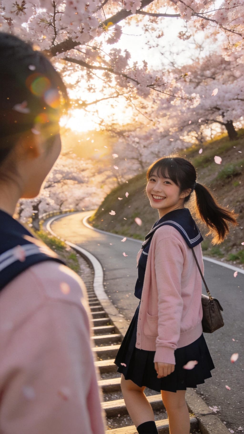 Dancing Through Cherry Blossoms