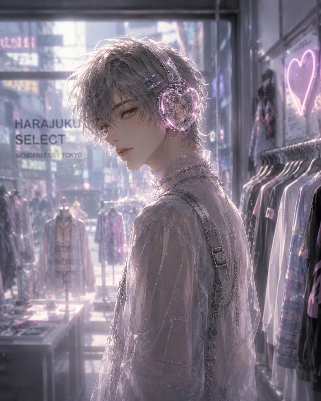 ハートのヘッドフォン♡