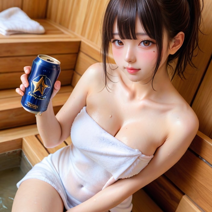 プライベート温泉で乾杯