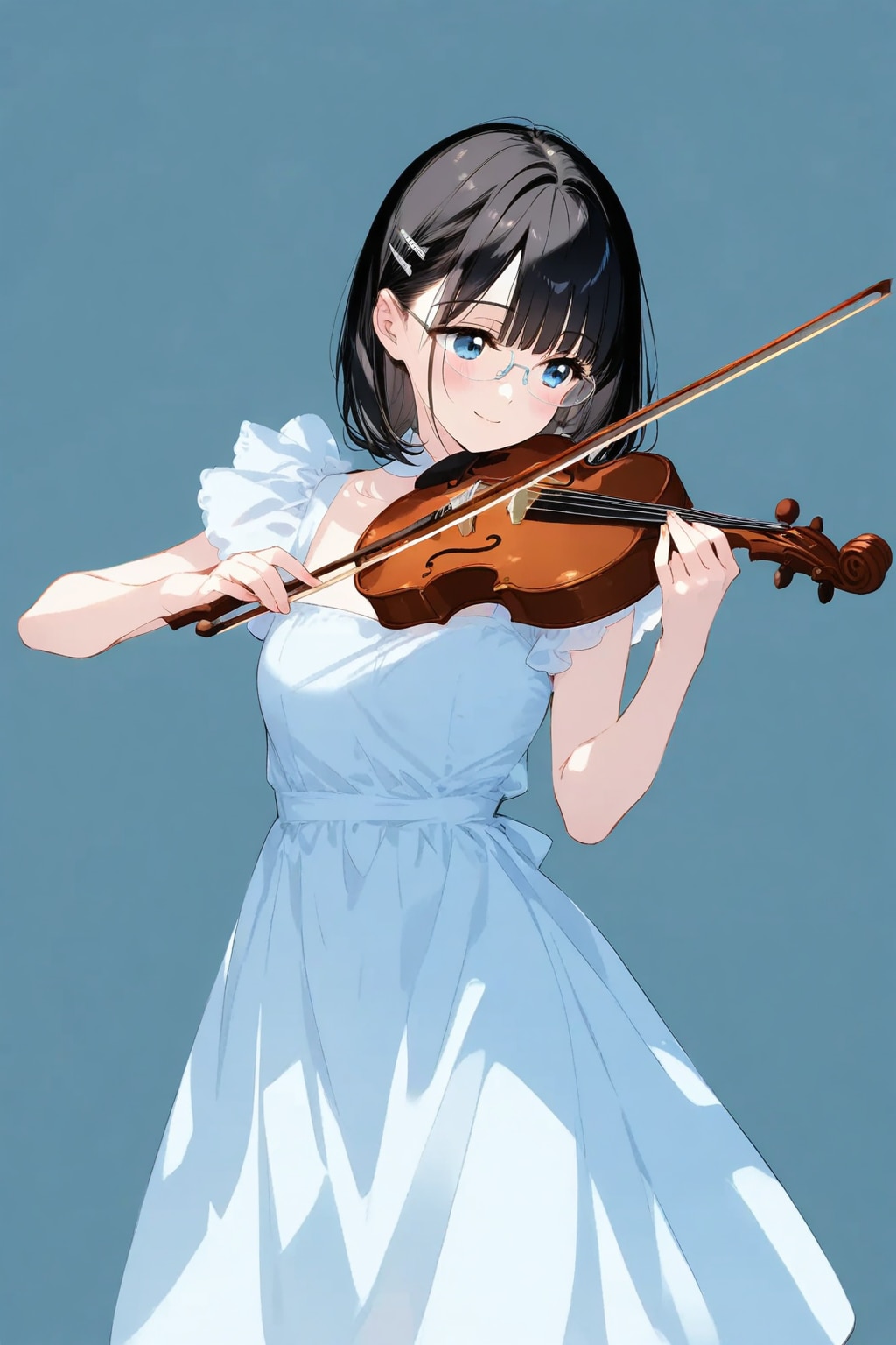 演奏中のメガネちゃん🎻👓✨