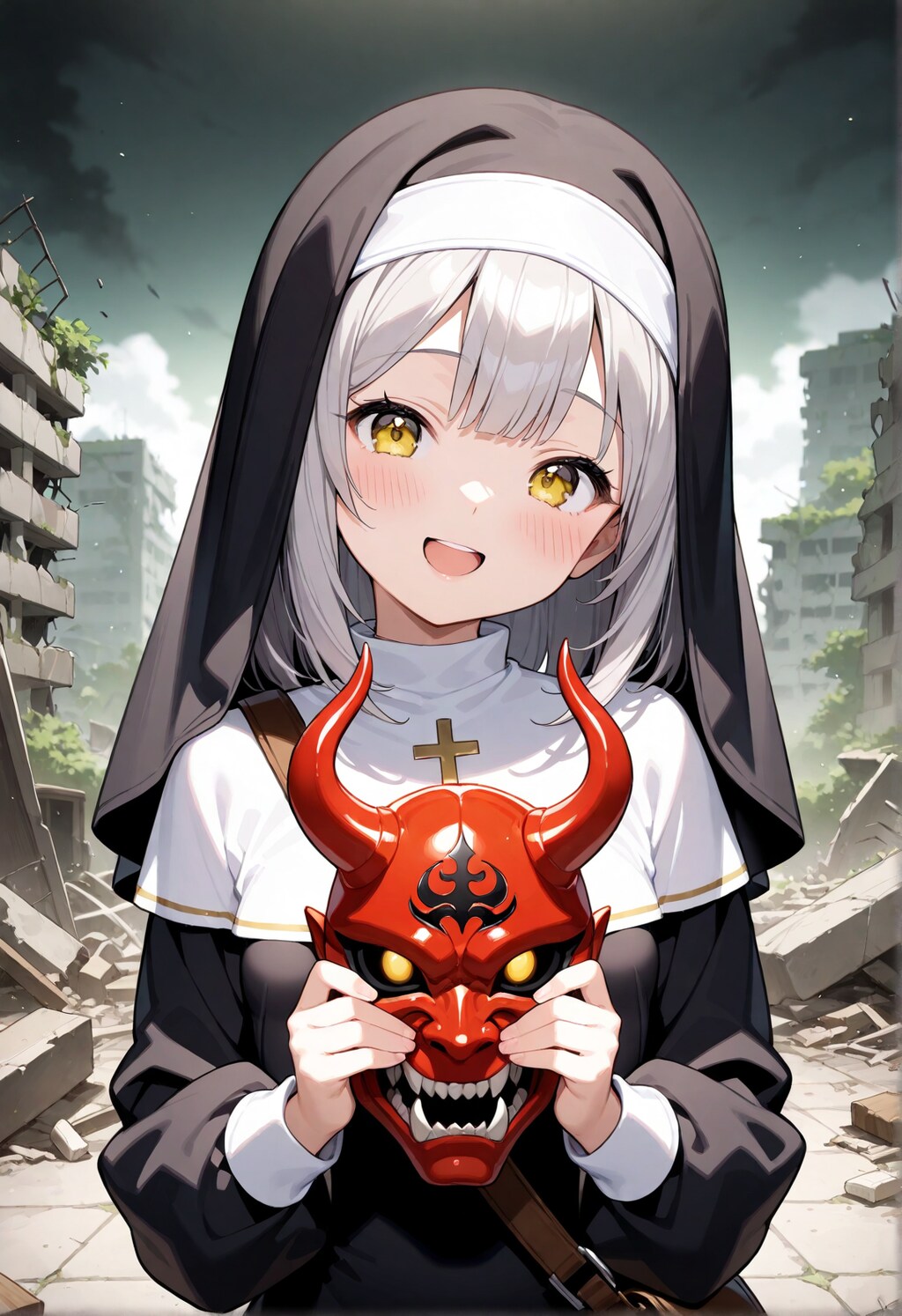 魔樹素材のお面。