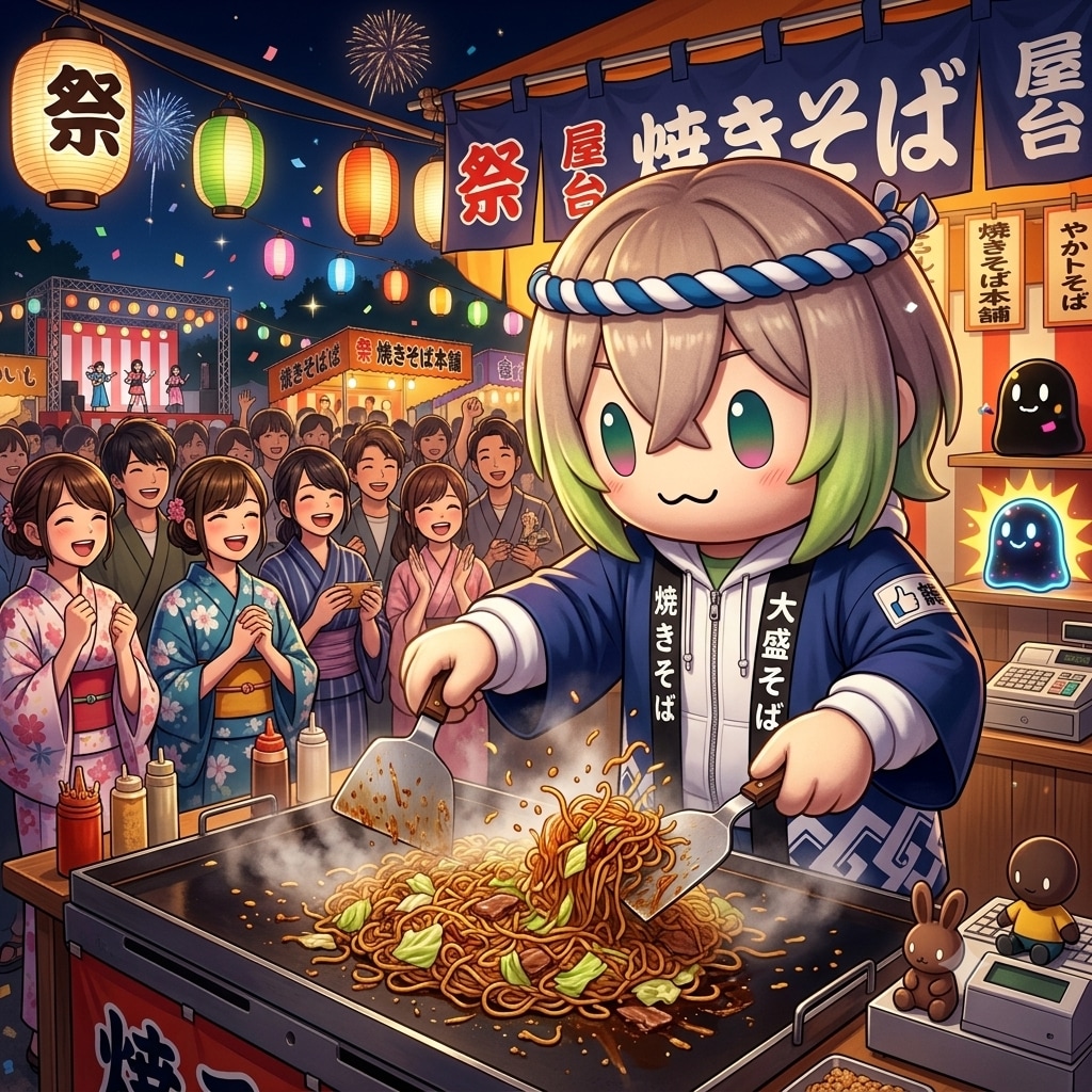大盛況！ボーイッシュ焼きそば！