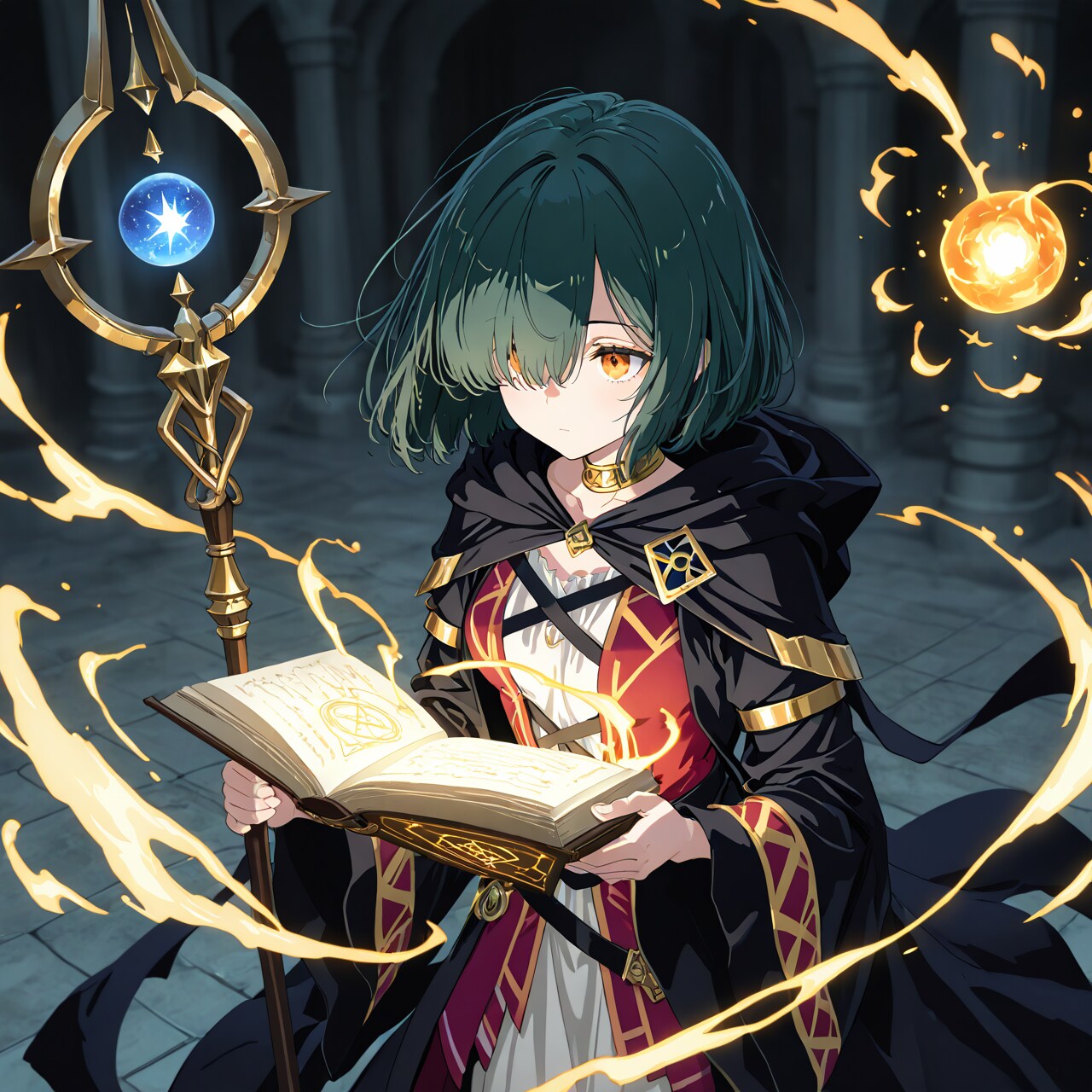 魔法使い目隠れボブ子