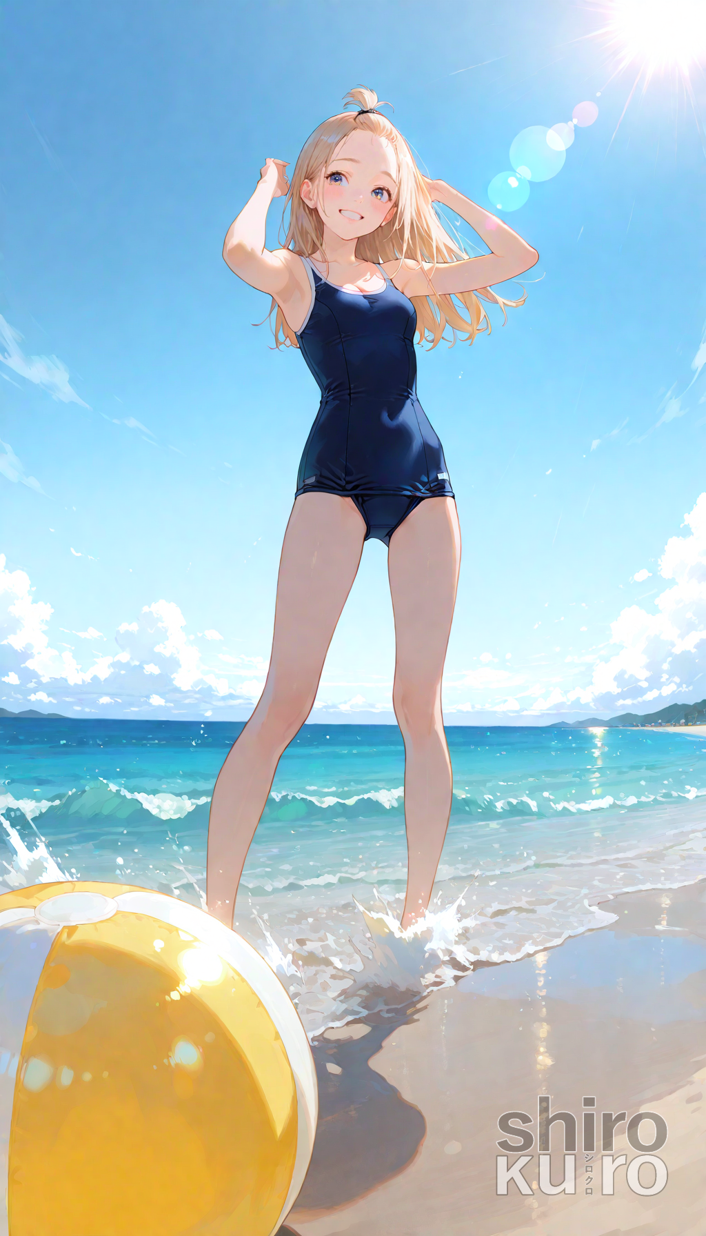 ただひたすらにスク水花蓮ちゃん