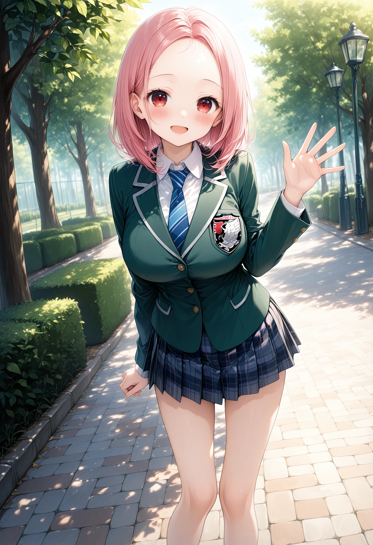 ピンク髪 制服JK
