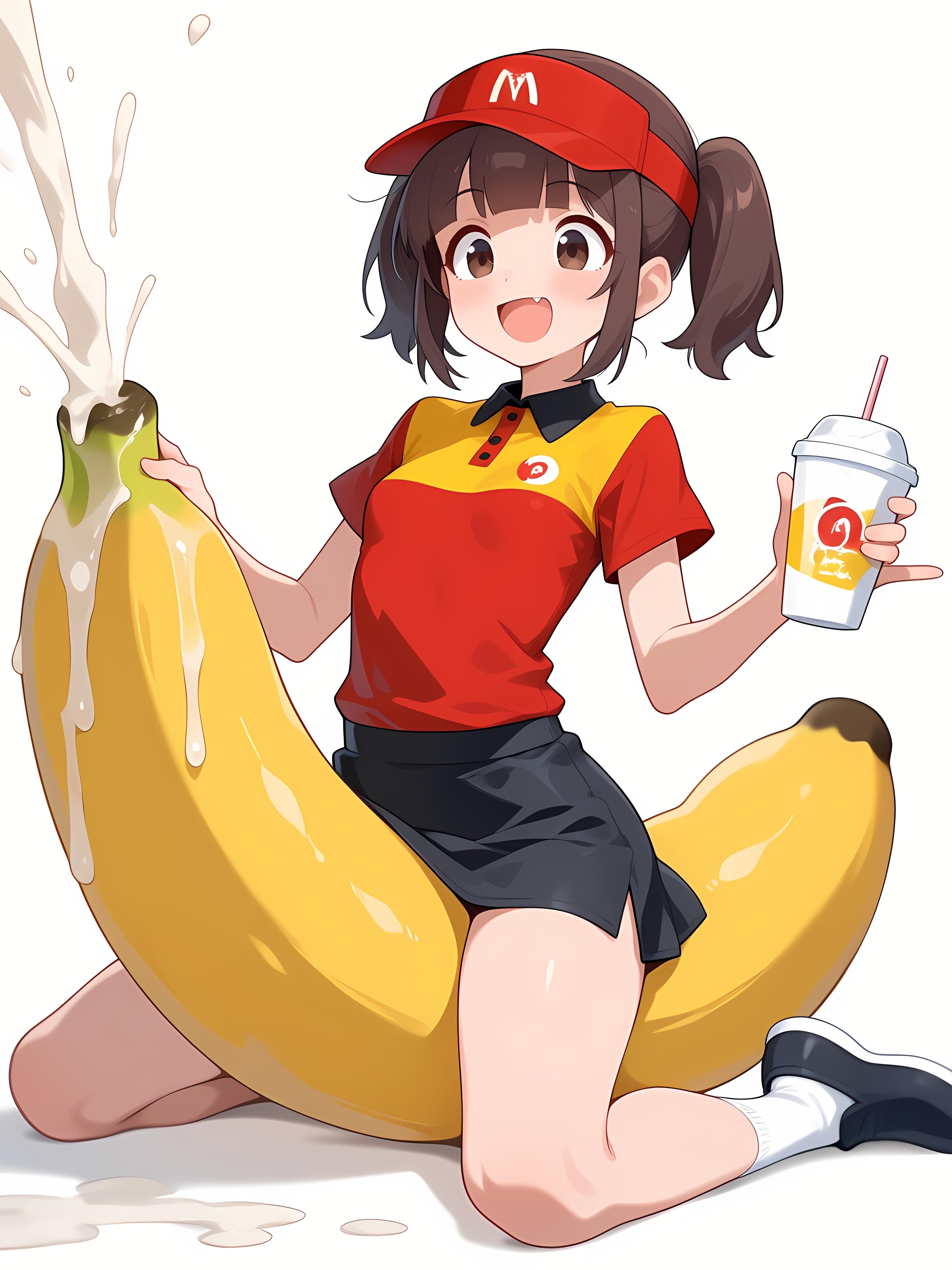 【期間限定】生搾りバナナシェイク | の人気AIイラスト・グラビア