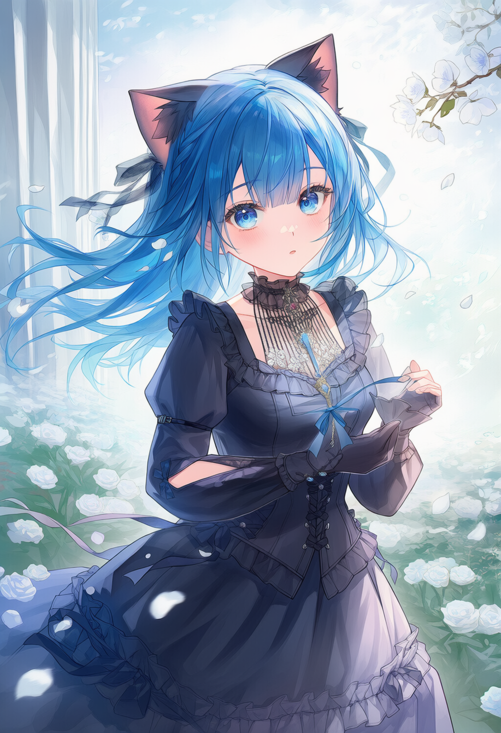 ゴスロリ服の猫耳