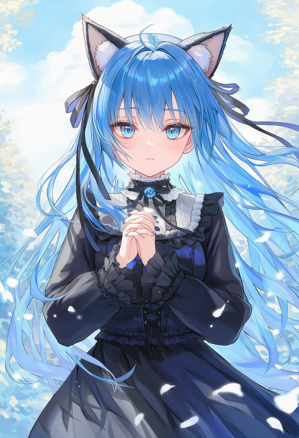 ゴスロリ服の猫耳