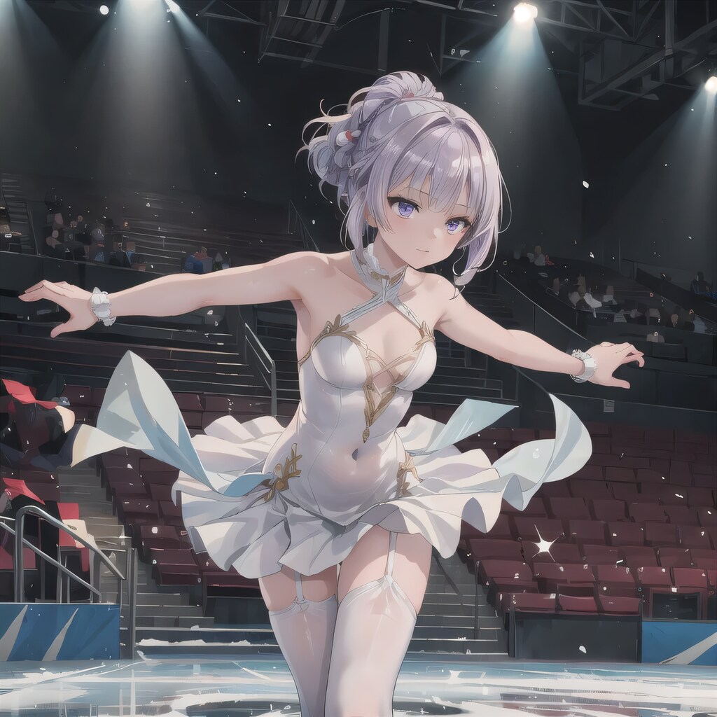 銀髪ポニテでフィギュアの少女２