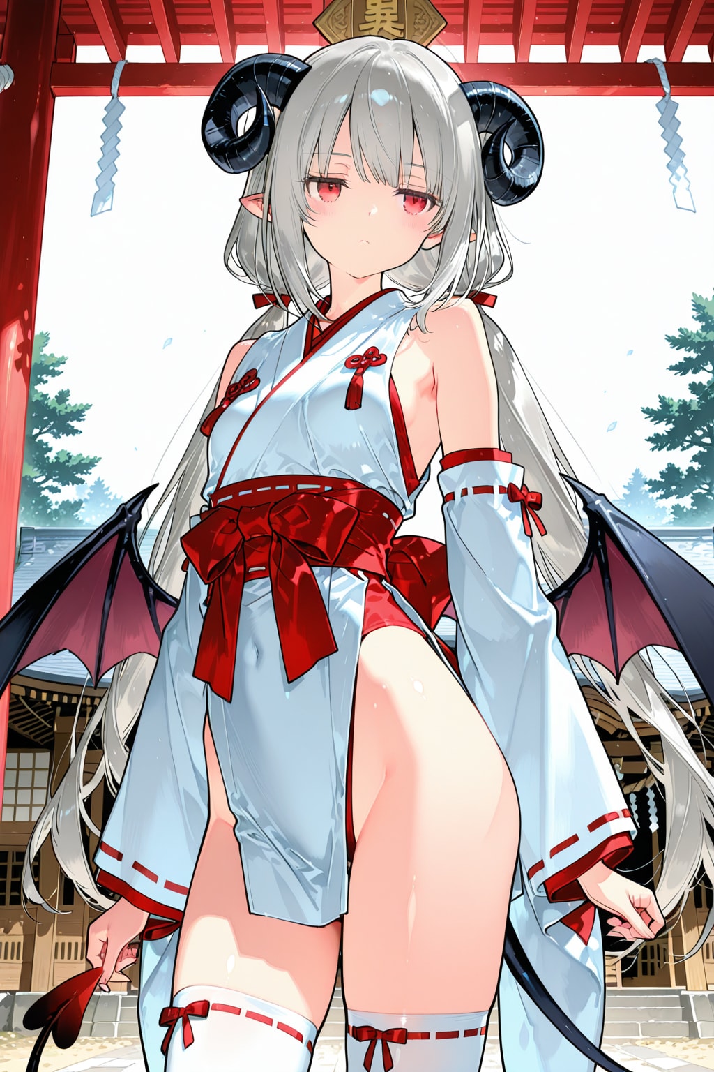 サキュバス状態+巫女風なアイちゃん