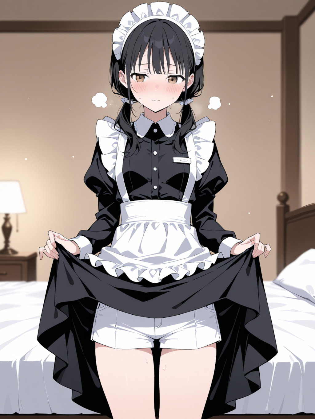 ご主人様、こんな格好お許しください。