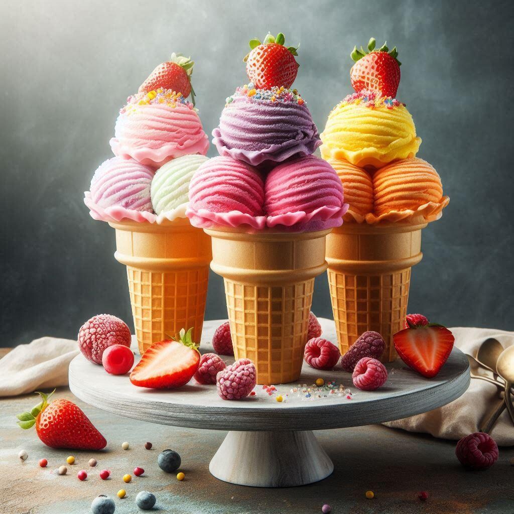3段アイスクリーム