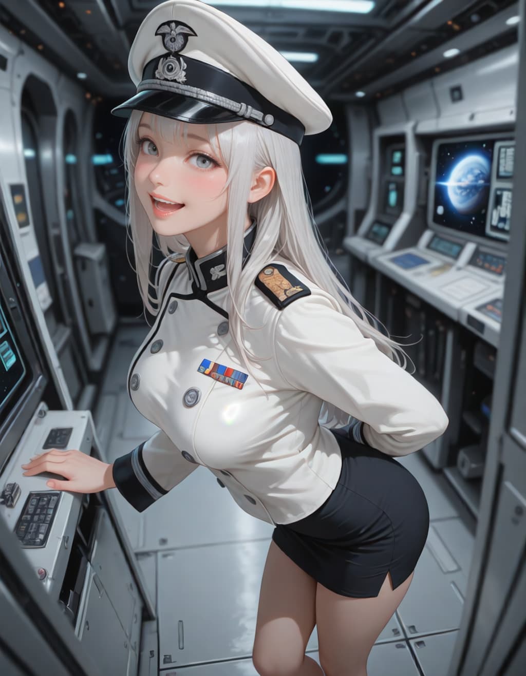 宇宙戦艦の指揮官