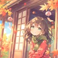 秋風に舞う紅葉と風鈴の音色 3枚目