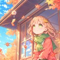 秋風に舞う紅葉と風鈴の音色 6枚目