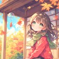 秋風に舞う紅葉と風鈴の音色 5枚目