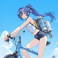 青ぽにちゃん サイクリング_APRICOT 2枚目