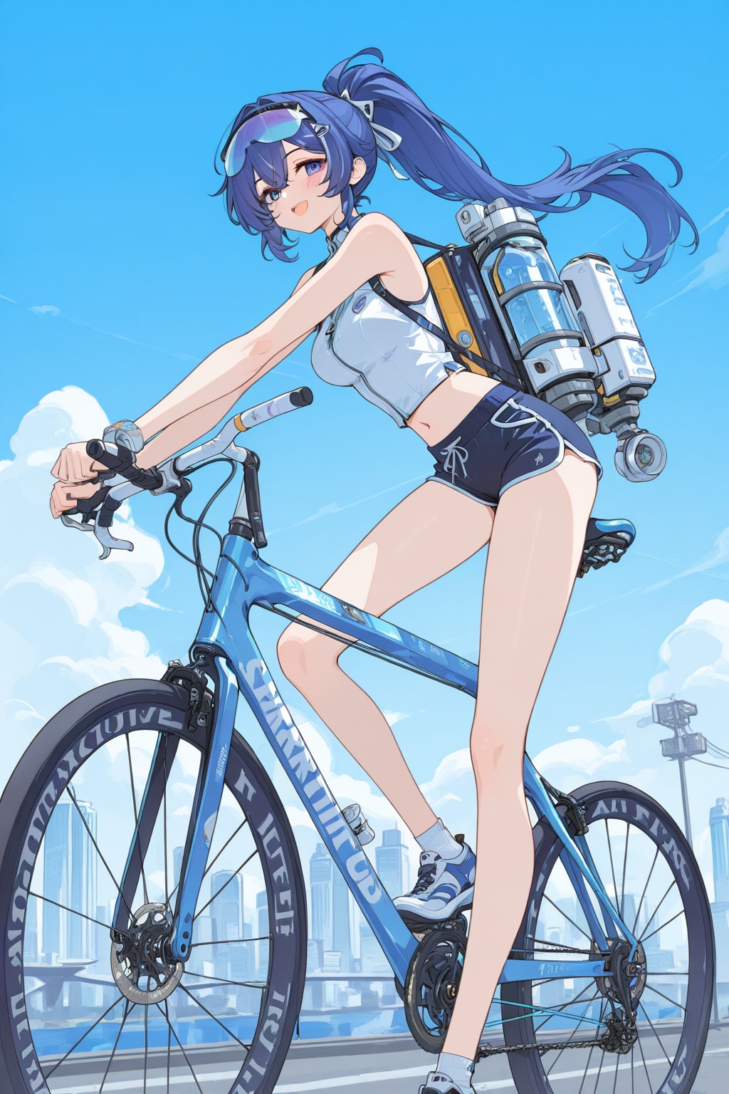 青ぽにちゃん サイクリング_APRICOT