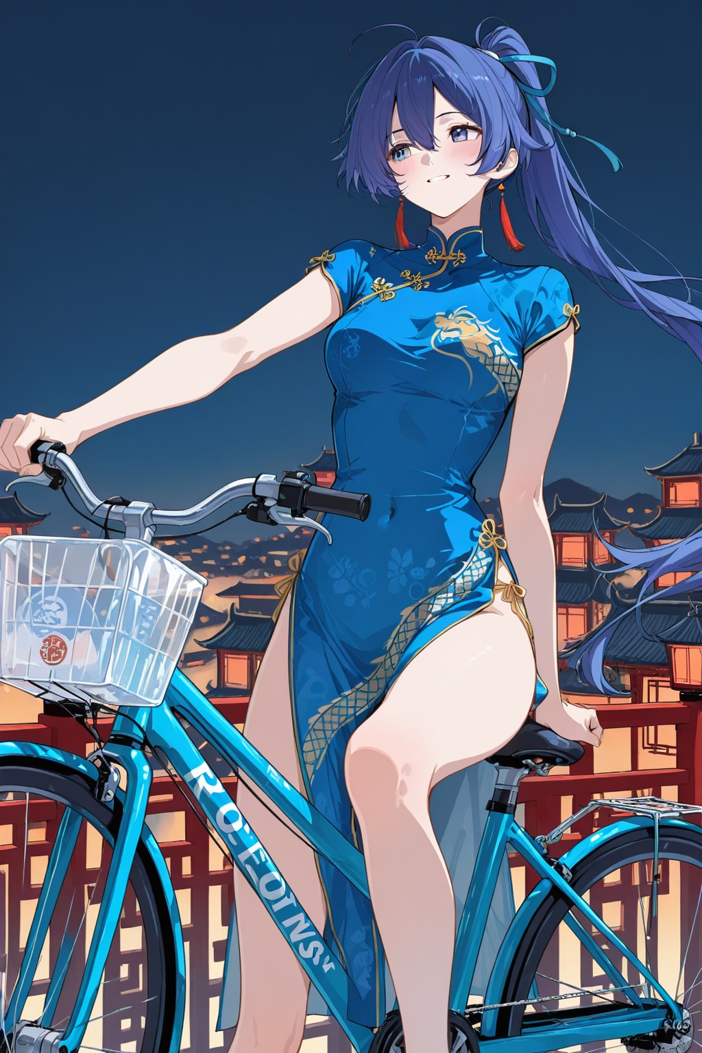 青ぽにちゃん サイクリング_APRICOT