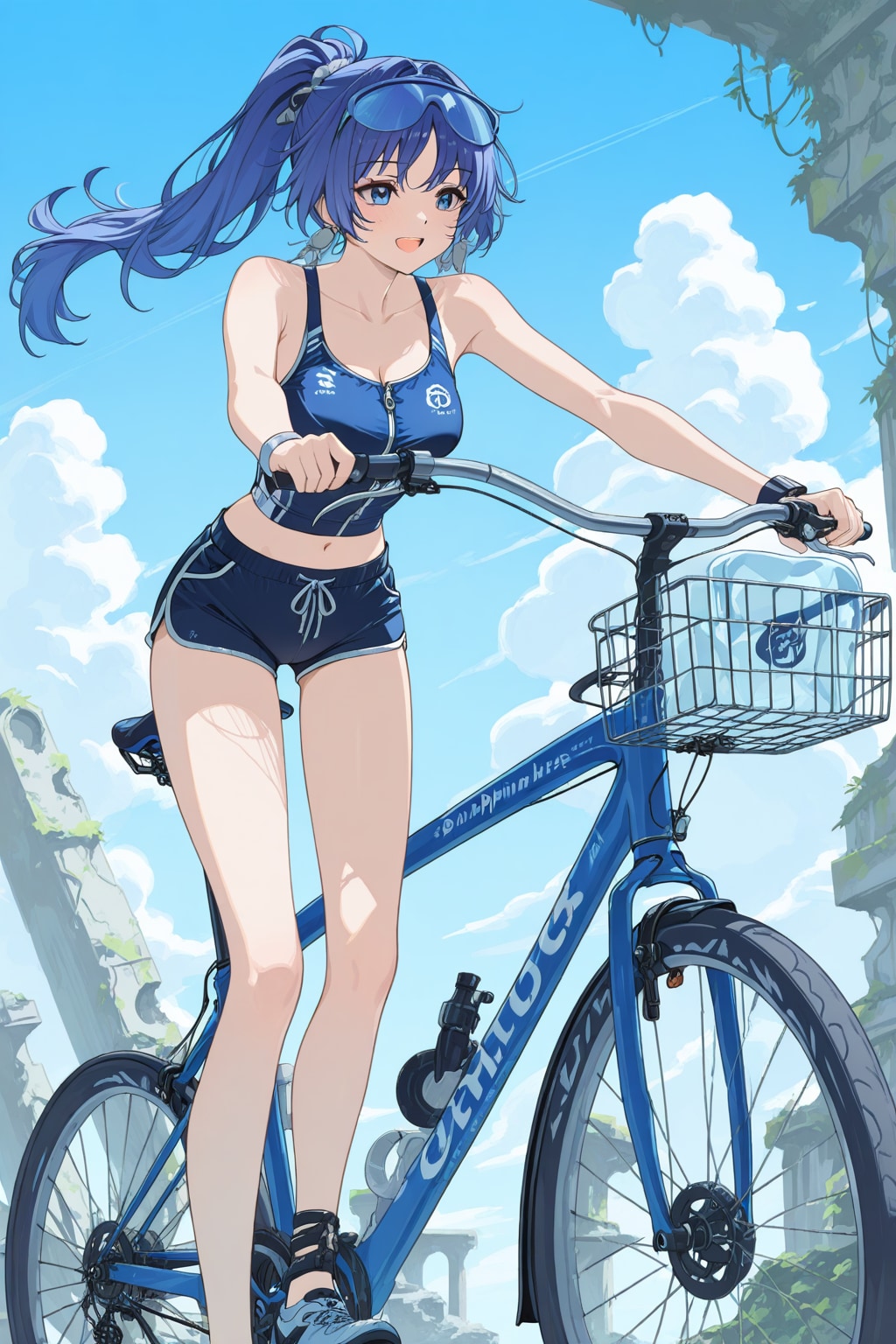 青ぽにちゃん サイクリング_APRICOT