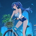 青ぽにちゃん サイクリング_APRICOT 3枚目