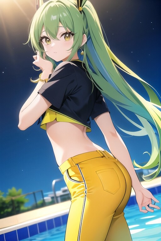 緑髪娘