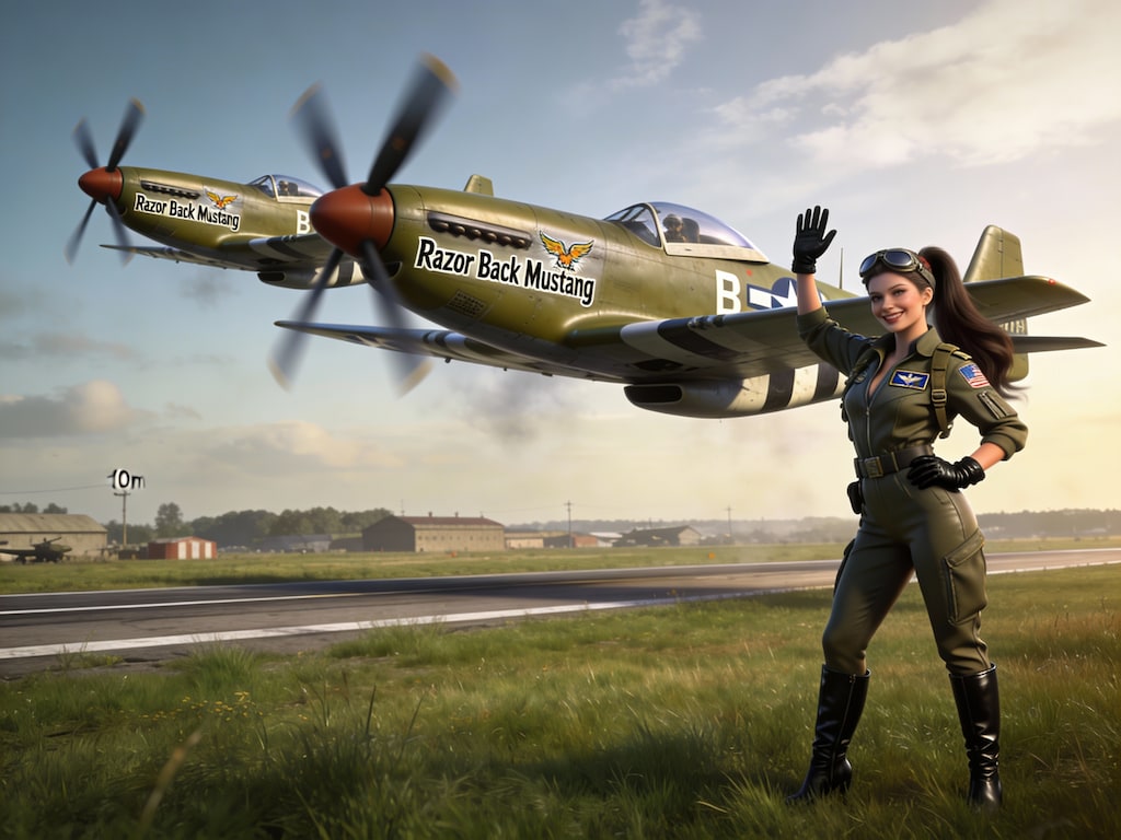 Seedream:4.5  1945s P51 の帰還