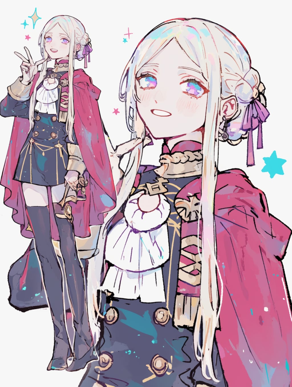 風花雪月のエーデルガルトとベレトス