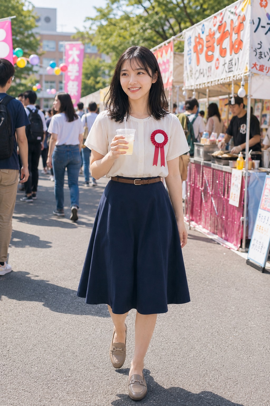 ミスキャンパス候補も、今日は学祭満喫中。 | の人気AIイラスト・グラビア