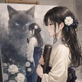 波夷羅ねずは、青い光に洗われる。 2枚目