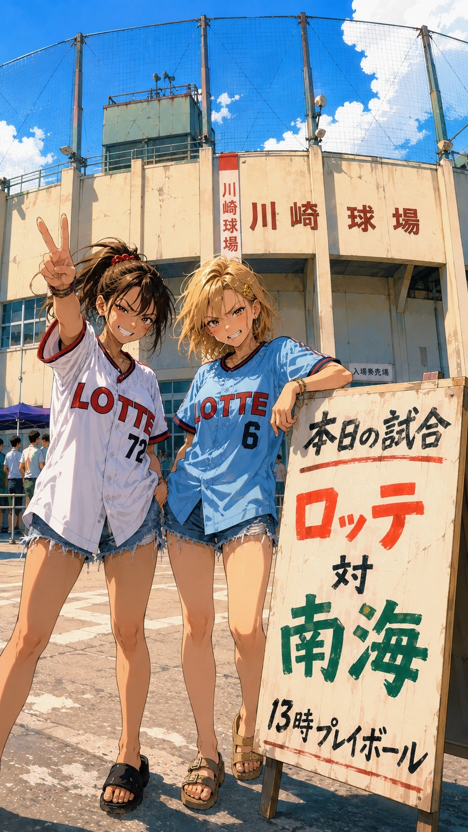 川崎球場とオリオンズファンお姉やん⚾️