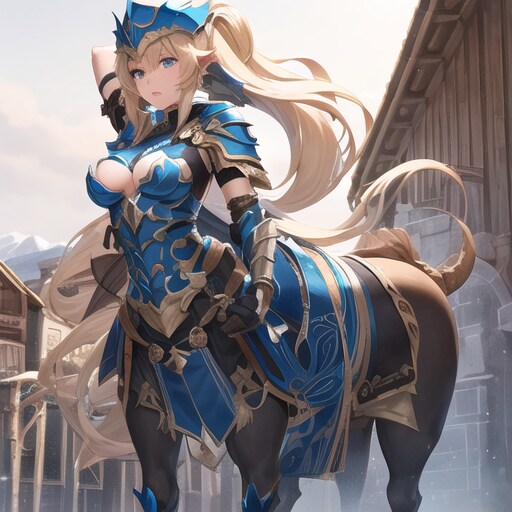 ケンタウロスの女騎士（人馬一体）※重武装