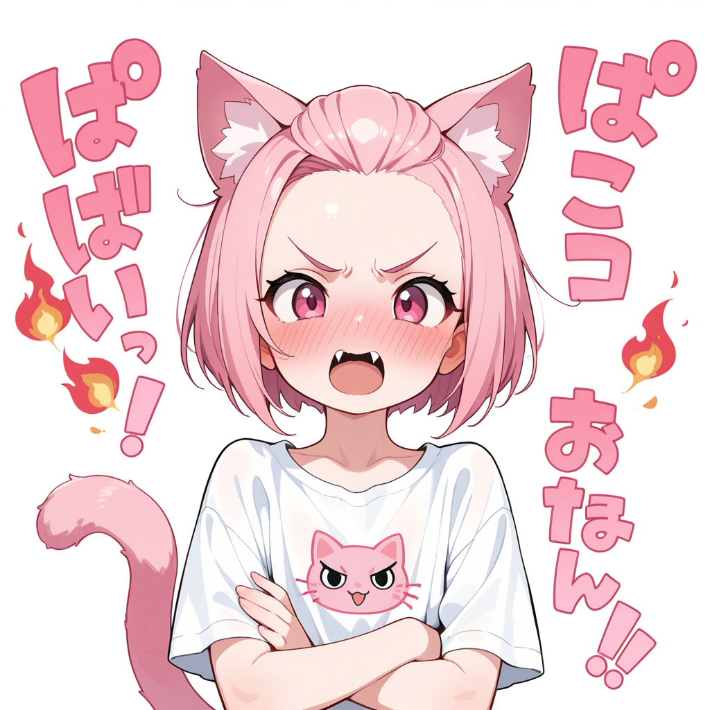 オイ！！作者！！にゃんらこの広いおでこはっ！！早くいつもの髪型に戻すにゃん！！💢