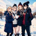 淑女の生きがいは雪玉をぶつけ合うこと 3枚目